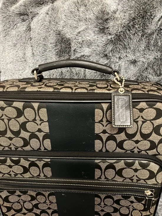 Coach unisex monogram logo all over carry on travel suit case bag - Picture 4 of 16